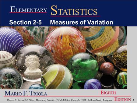 STATISTICS ELEMENTARY MARIO F. TRIOLA