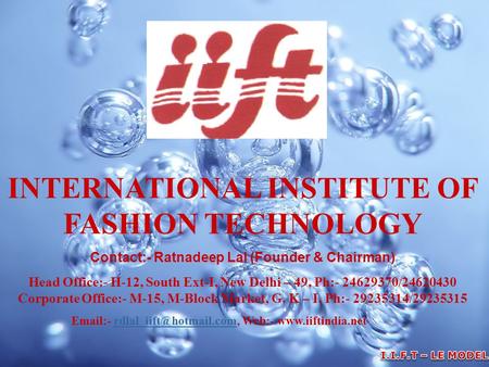 INTERNATIONAL INSTITUTE OF FASHION TECHNOLOGY