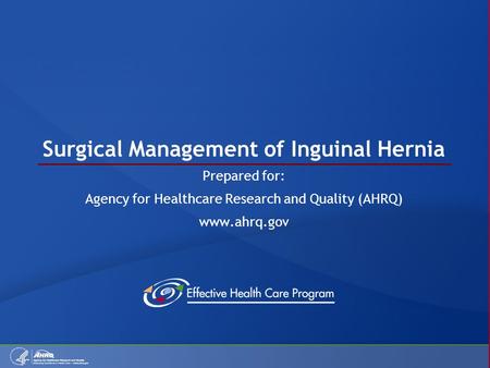 Surgical Management of Inguinal Hernia