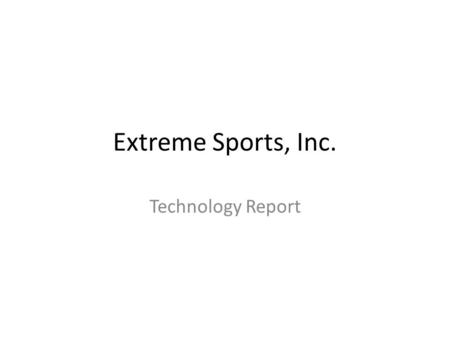 Extreme Sports, Inc. Technology Report. Ultra-lite Sports Apparel technology – Speedwear product for swimmers and cyclists – Design reduces drag Generation.