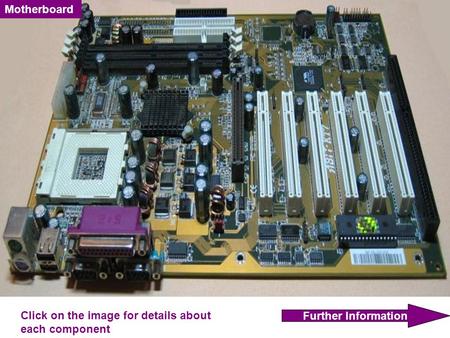 Motherboard Further Information Click on the image for details about each component.