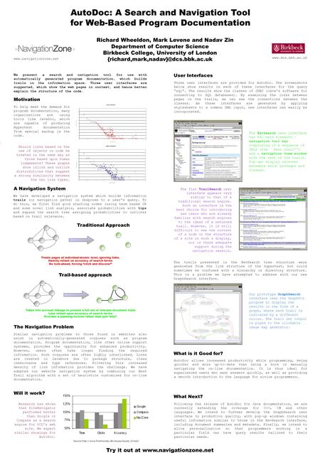 A similar problem also exists in automatically-generated corpuses such as program documentation. Program documentation, like other online support systems,