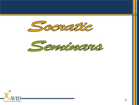 1. 2 The Vision Socrates believed that enabling students to think for themselves was more important than filling their heads with “right answers.”