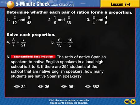 Transparency 4 Click the mouse button or press the Space Bar to display the answers.