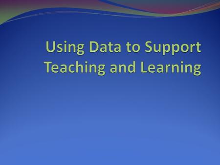 Today We Will Design pivot tables to analyze performance data Use Report Card by Standard to develop individual improvement plans.