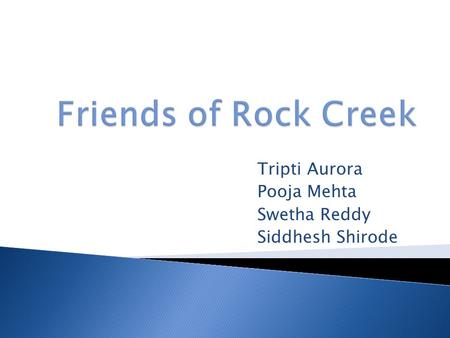 Tripti Aurora Pooja Mehta Swetha Reddy Siddhesh Shirode.