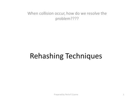 When collision occur, how do we resolve the problem????