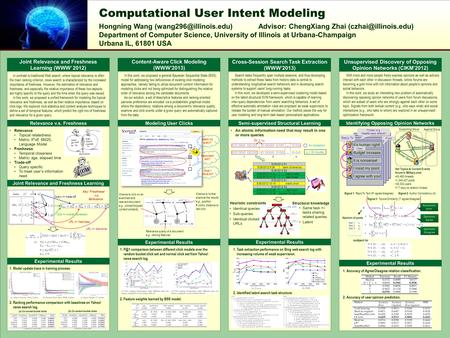 1.Accuracy of Agree/Disagree relation classification. 2.Accuracy of user opinion prediction. 1.Task extraction performance on Bing web search log with.