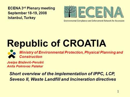 1 Short overview of the implementation of IPPC, LCP, Seveso II, Waste Landfill and Incineration directives Short overview of the implementation of IPPC,