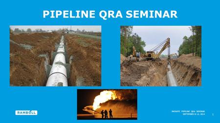 SEPTEMBER 8-12, 2014 INOGATE PIPELINE QRA SEMINAR PIPELINE QRA SEMINAR 1.