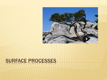  Rocks are continually recycled on the Earth’s surface and in Earth’s interior, on a geological time scale.  Rock is often exposed to an environment.