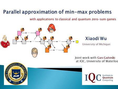 Xiaodi Wu with applications to classical and quantum zero-sum games University of Michigan Joint work with Gus Gutoski at IQC, University of Waterloo.