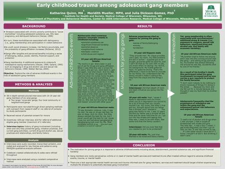  Stressors associated with chronic poverty contribute to “social morbidities” including adolescent substance use, HIV, teen pregnancy, and delinquent.