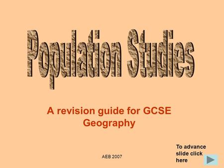 A revision guide for GCSE Geography