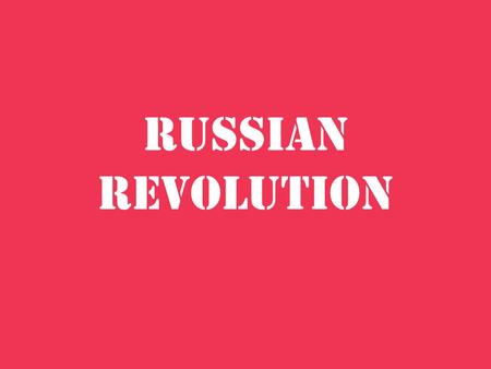 Russian Revolution. Revolution of 1905 The Great Dress Rehearsal Vladmir Lenin made reference to this revolution as such. It produced the workers council.