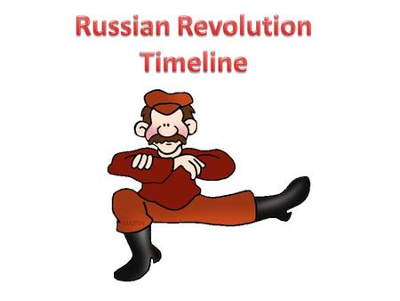 1894 Czar Nicholas II becomes the ruler of Russia. He believes that the absolute power of the czars should be preserved.