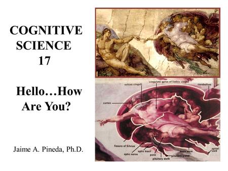 COGNITIVE SCIENCE 17 Hello…How Are You? Jaime A. Pineda, Ph.D.