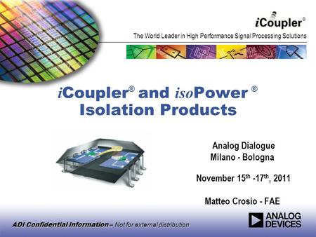 iCoupler® and isoPower ® Isolation Products