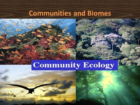 Communities and Biomes