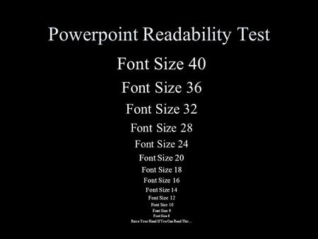 Powerpoint Readability Test