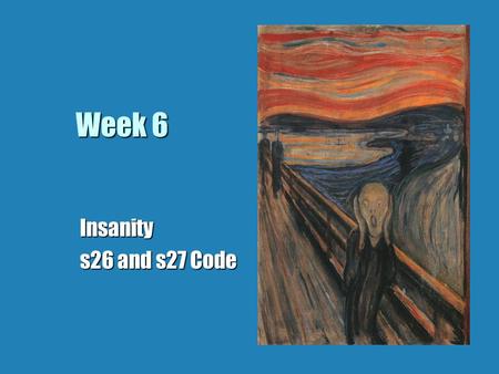 Week 6 Insanity s26 and s27 Code. Falconer Mary Falconer convicted of wilful murder of her husband in the Supreme Court of WA Evidence from two psychiatrists.