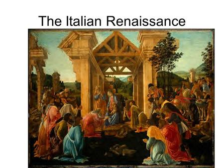 The Italian Renaissance