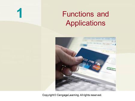 1 Functions and Applications