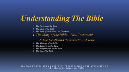 Understanding The Bible