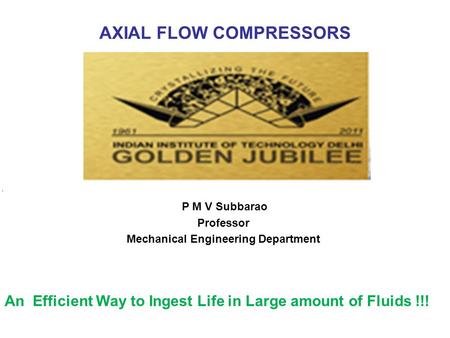 AXIAL FLOW COMPRESSORS