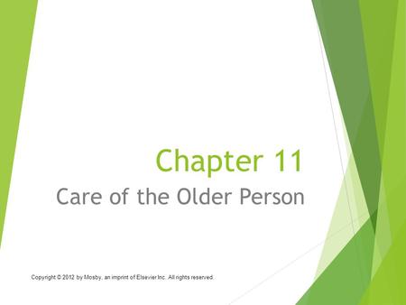 Care of the Older Person