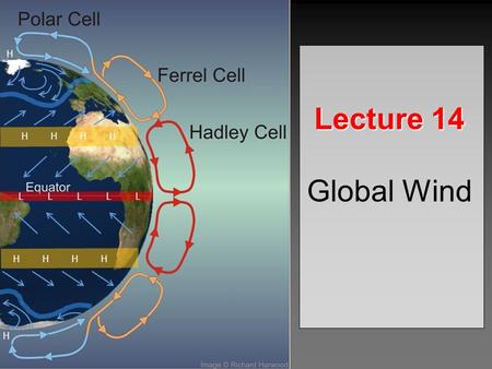 Lecture 14 Global Wind.