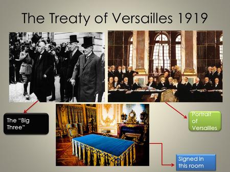 The Treaty of Versailles 1919