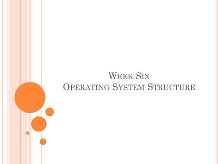 W EEK S IX O PERATING S YSTEM S TRUCTURE. T HE C ONCEPT OF L OADING AND L INKING Loader – Loader is a utility program which takes object code as input,