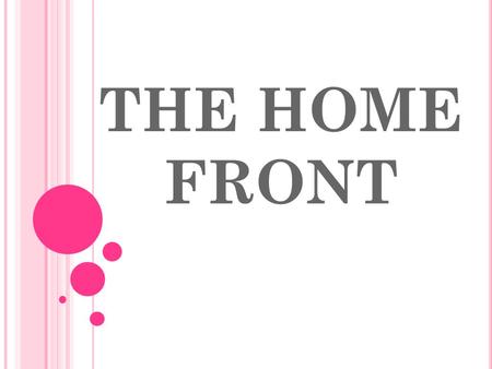 THE HOME FRONT. T HE GOVERNMENT ’ S ROLE Before the war the government played a small role in the day to day lives of Americans It regulated industrial.