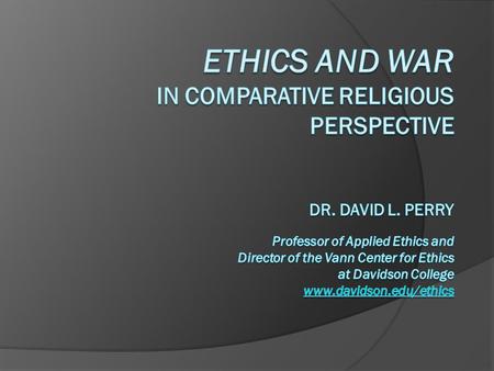 Upcoming Events Vann Center for Ethics “Physicians’ Integrity and Ties to Industry” by Lance Stell, Philosophy and Medical Humanities Sept 17, 12:00 noon,