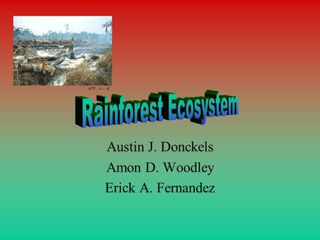 Austin J. Donckels Amon D. Woodley Erick A. Fernandez.