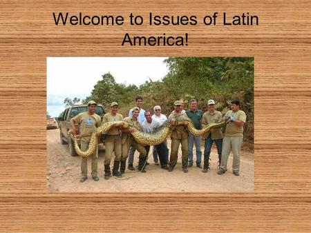 Welcome to Issues of Latin America!. Issues of Latin America Water management problems Deforestation Fuel issues Trade challenges Over-fishing Poverty.