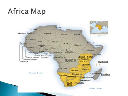 Africa is a large continent. America could fit into Africa three times The equator divides Africa. Hot rain forest cover either side of equator Most of.