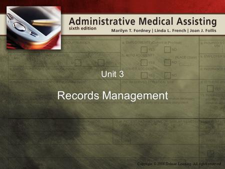 Unit 3 Records Management.