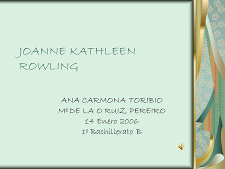 JOANNE KATHLEEN ROWLING