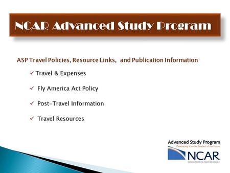 ASP Travel Policies, Resource Links, and Publication Information Travel & Expenses Travel & Expenses Fly America Act Policy Fly America Act Policy Post-Travel.