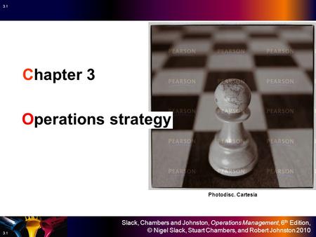 Chapter 3 Operations strategy Photodisc. Cartesia.