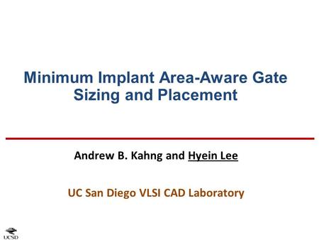 Minimum Implant Area-Aware Gate Sizing and Placement