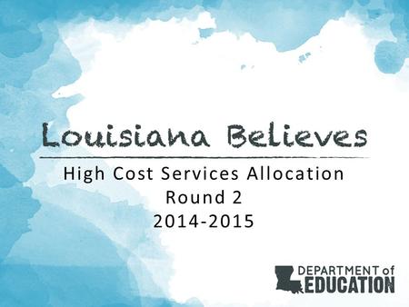 High Cost Services Allocation Round 2 2014-2015. Overview of Webinar Agenda (1)Overview of High Cost Services (2)Allowable Costs (3)Application Process-Round.