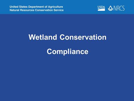 Wetland Conservation Compliance