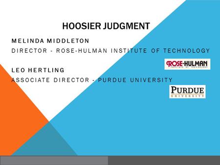 Hoosier Judgment Melinda Middleton