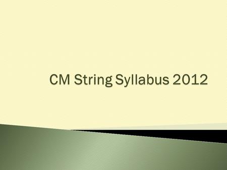  New format puts all requirements together with repertoire divided by instrument  Repertoire list divides pieces into 4 periods/categories  Etudes/orchestral.