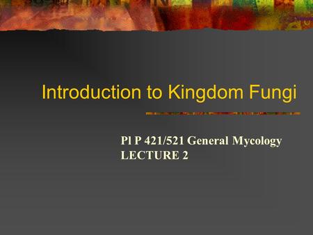 Introduction to Kingdom Fungi