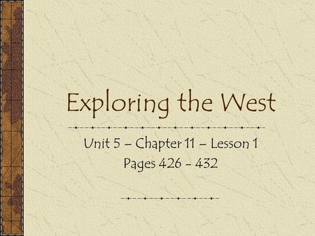 Unit 5 – Chapter 11 – Lesson 1 Pages