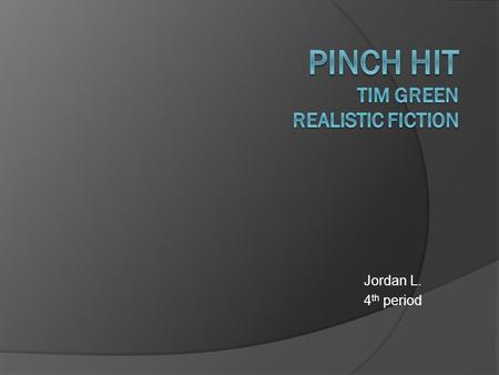 Jordan L. 4 th period. This story is set inside modern times. Its set inside a movie studio a run down trailer a mansion and a baseball field. The movie.